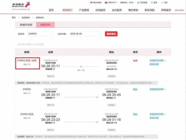 鼎东策略 深圳航空一航班起飞半小时后备降