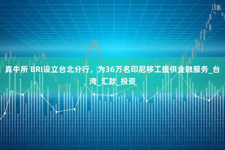 真牛所 BRI设立台北分行，为36万名印尼移工提供金融服务_台湾_汇款_投资